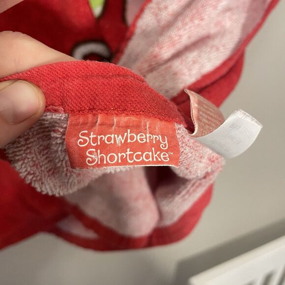 Strawberry Shortcake Bath Beach Towel Hooded Cotton Size 4/7 Y2K - Picture 4 of 5